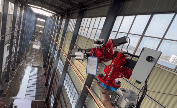 Požiarny monitor s automatickým sledovaním je teraz plne zostavený, otestovaný a čoskoro bude odoslaný